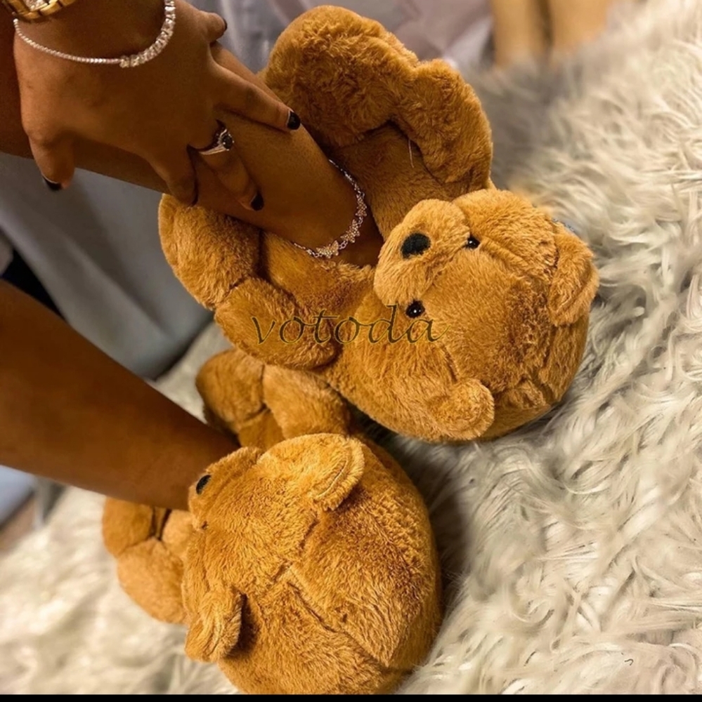 Holiday Cozy Bear House Shoes